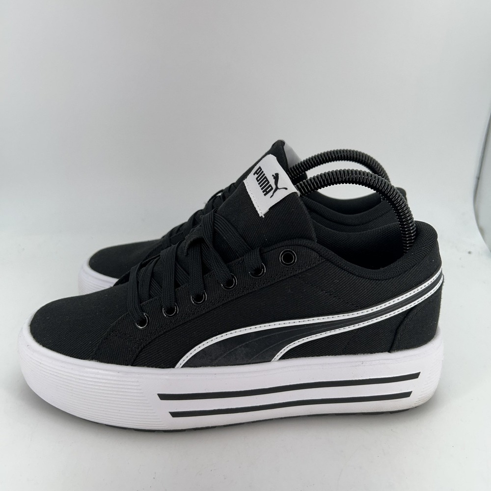 PUMA Kaia 2.0 CV Shoes Womens Size 8 Black Canvas‎ Platform SoftFoam+ Sneakers - Picture 4 of 15
